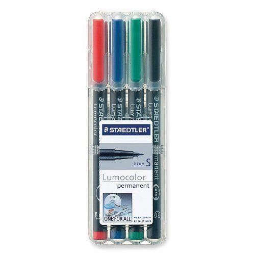 Staedtler 313 WP4 Lot de 4 feutres universels permanents Lumocolor de couleur différente