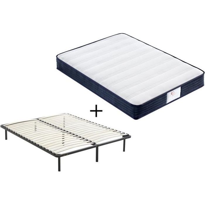 Ensemble Sommier + Ressort Matelas 22 cm - 140 x 190 cm
