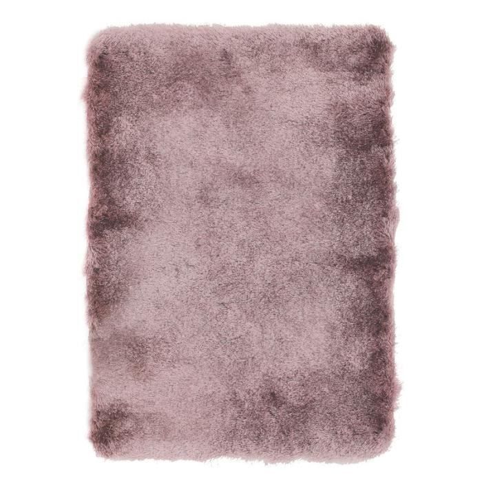 TOOSOFT - Tapis poils longs extra-doux rose poudré 120x170