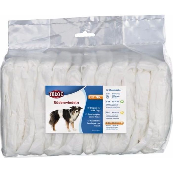 Couches pour chiens mâles, Lamp ndash XL, 12 Pcs