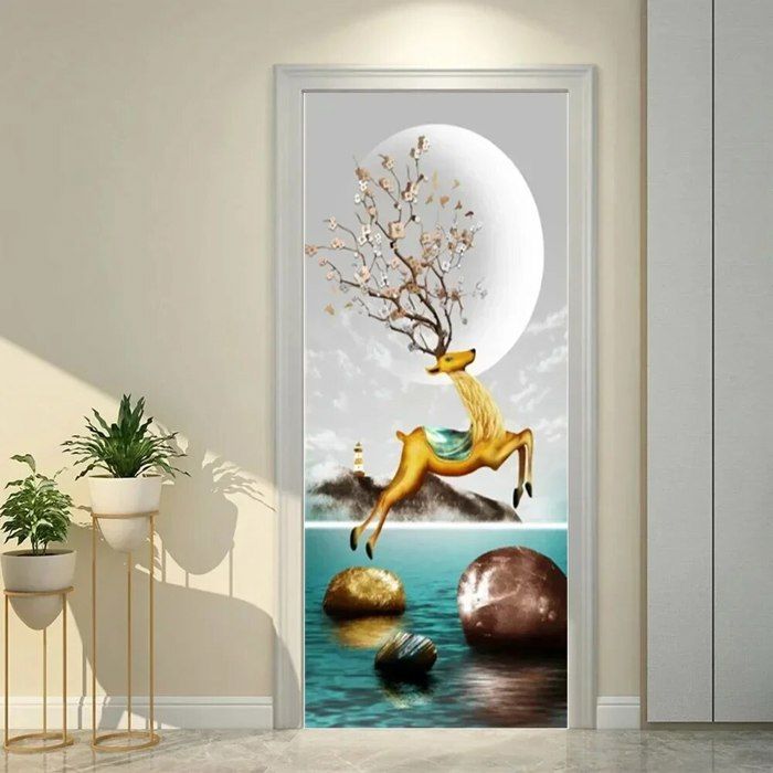 Autocollants de porte,77x200cm autocollants de porte 3D autocollants