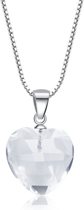 Collier Cœur Argent 925 Pour Femme - Pendentif Amour, Chaîne Forçat 40+5 Cm - Cadeau Saint-Valentin, Anniversaire