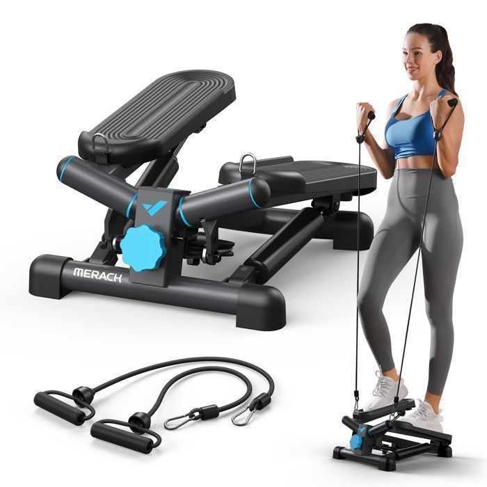 Stepper BONPLUS BP Fitness Cardio Twister. Ejercita Glúteos, Piernas, Cintura, Abdominales y Brazos. Pantalla Digital de Control