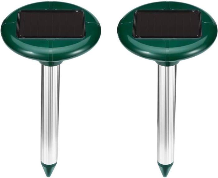 Répulsif Anti-taupes Solaire - Green - Lot De 4 - Ultrasonique - Étanche - LED IP65