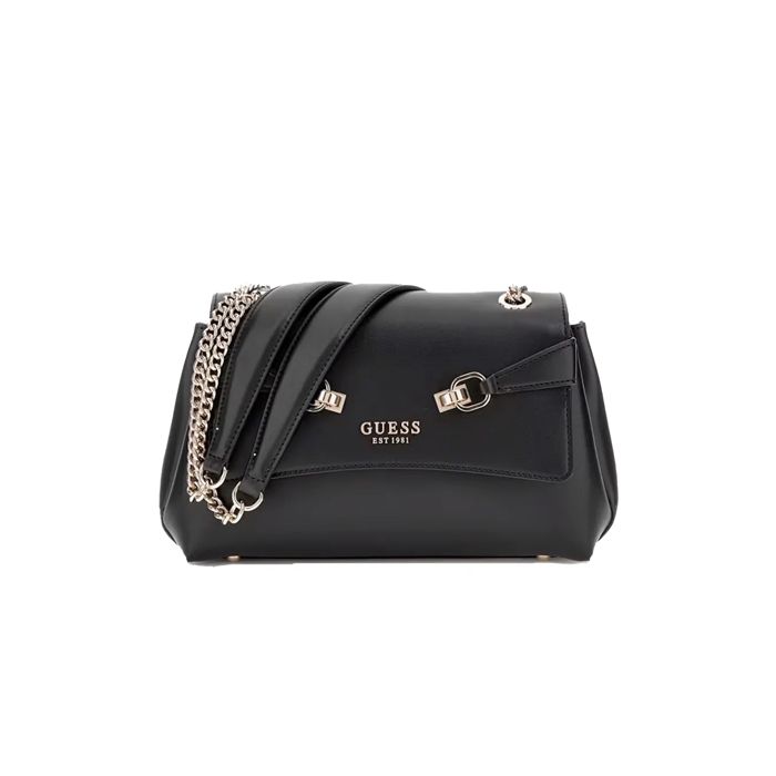 Sac Bandoulière Convertible GUESS Aslia - Noir, Polyester, Zip, Modèle Ajustable Avec Poches Carte - Neuf Avec étiquettes