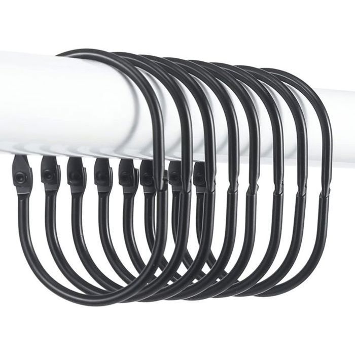 Lot De 24 Anneaux De Rideaux En Fer - Ø32 Mm, Antirouille, Pour Tringle à Rideau Douche/Fenêtre - 4