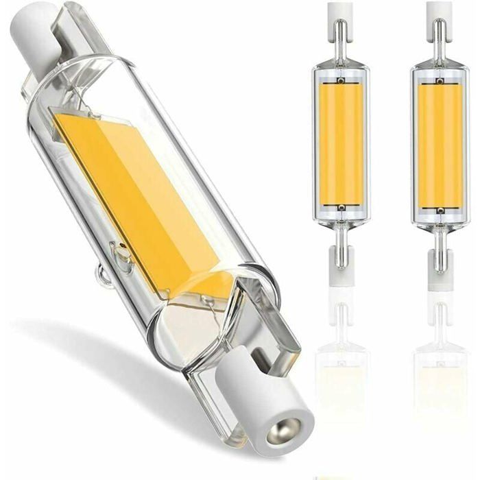MAGIC Ampoule LED R7S 78mm Dimmable 10W Ampoules LED R7S COB R7S LED 78mm Haute Lumière Blanc Chaud 3200K Lampe LED R7S 600LM