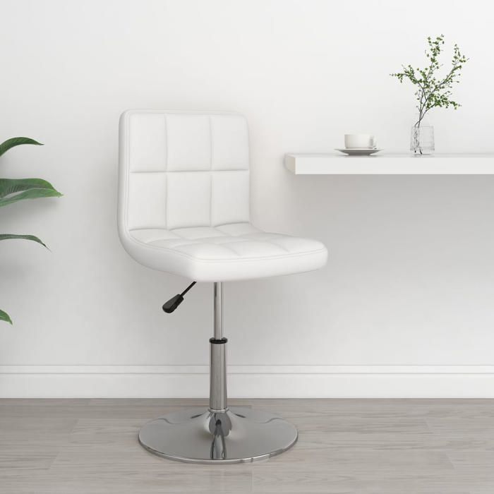 ESTINK® Tabouret de bar - 1 PC - Chaise de bistro - Blanc Similicuir @1260@
