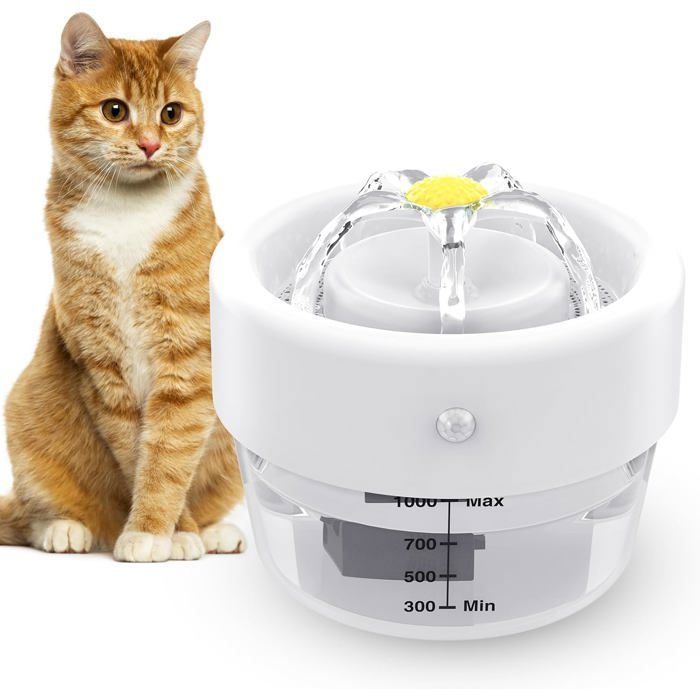 Fontaine à eau Chat - Design fleur - SilentFlow