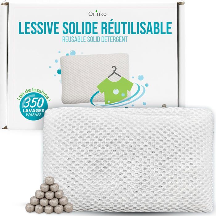 Lessive Écologique avec Billes de Magnésium 350 Lavages Sachet en Coton — free download