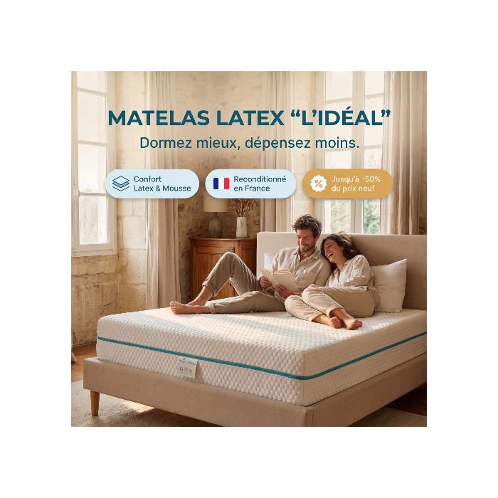 Matelas Latex 180x200cm - Reconditionné - Comme neuf