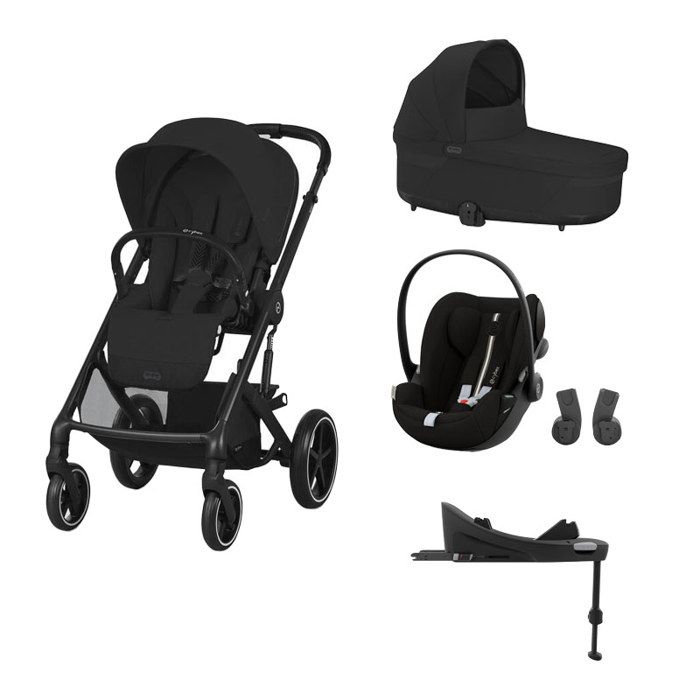 CYBEX - Poussette Trio Balios S Lux + Cloud G3 Plus + Nacelle S Lux + Base G3 Set M Moon Black