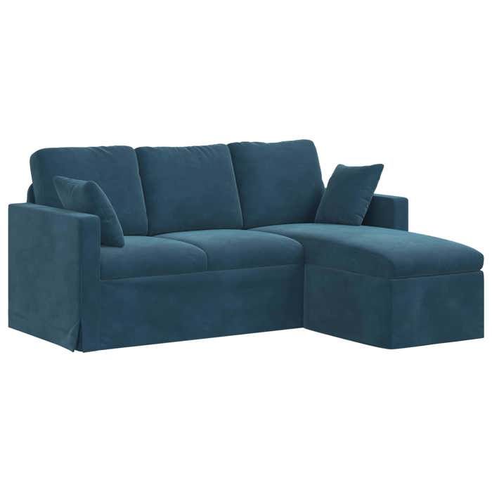 Canapé Bleu Dimensions globales: 178 x 134 x 80 cm (l x P x H)