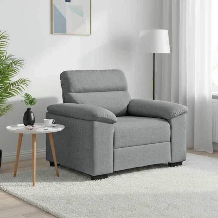 NEW 2026 Fauteuil gris clair 100x81x84 cm tissu L2715