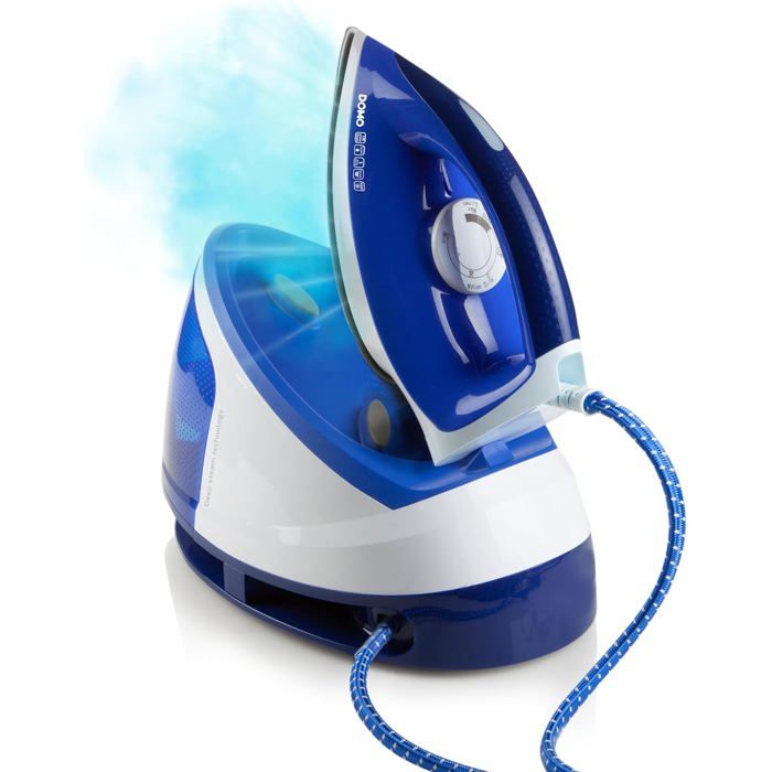 Fer à repasser vapeur - ZGEER - DO1069S - 2200 W - Bleu-blanc - Pression 5 bars - Vapeur continue 120 g/min - Zgeer