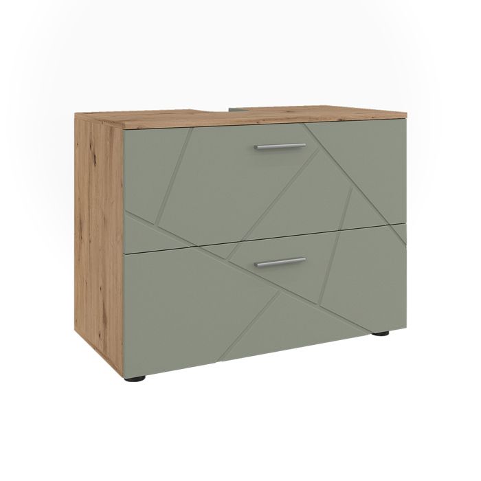 Meuble sous vasque simple Irma 80x58.6cm avec tiroirs Vert sauge Vicco 59034