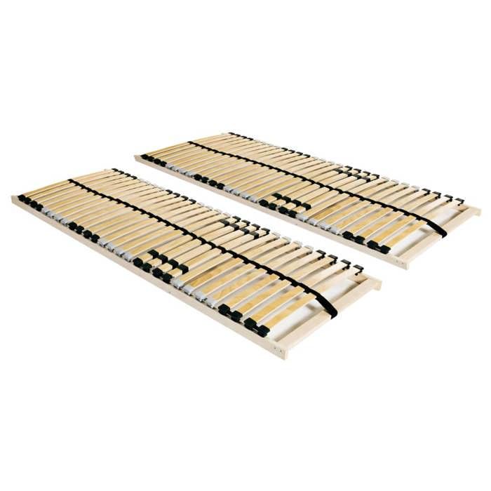 SOLO - NEUF Set de 2 Cadre à Lattes 1 places - design contemporain - pour adulte - avec 28 lattes 70x200cm 1790 8856