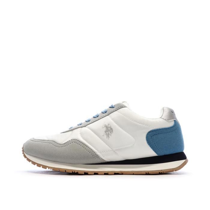 Baskets Blanches/Bleu/Gris Femme US Polo ASSN FS1 Baskets Blanches/Bleu/Gris Femme US Polo ASSN FS1
