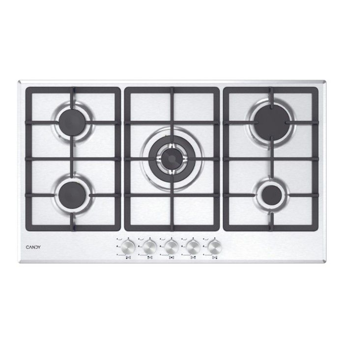 Candy Moderna CHG93WX1 Acier inoxydable Intégré 86 cm Gaz 5 zones - vue 3