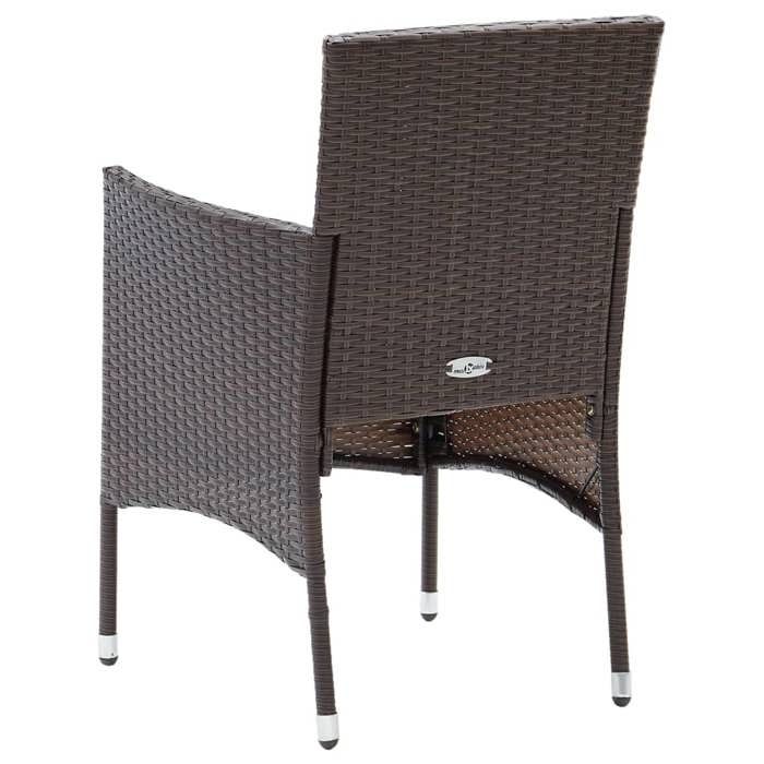 Chaises à manger de jardin - (lot de 4) - Meuble de Siège - Résine tressée Marron CC970