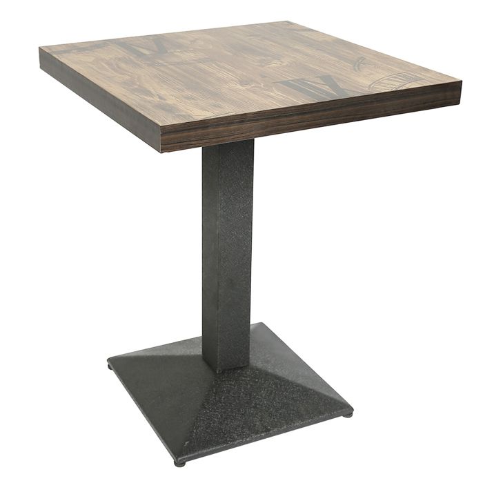 Table de Bistrot Carrée - ERROLVES - style européen/Idéale pour Café Restaurant ou Cuisine / 60 × 60 × 75 CM