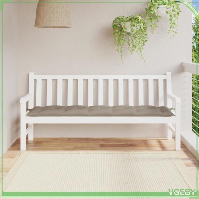 Coussin de banc de jardin - FAFEISY - 361629 - Taupe - 180x50x7 cm - Tissu Oxford résistant à leau