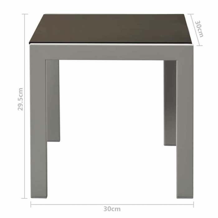Bain de Soleil - ECOHOME® - Chaises longues - lot de 2 - 2 PLACES - avec table acier et textilène noir 1252515962
