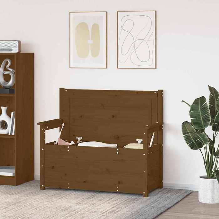 Meuble de couloir - Banc - Marron miel - 112 5x51 5x96 5 cm - Bois de pin massif - design élégant - pour maison(42384）