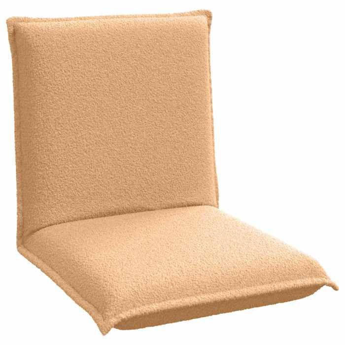 Mode Fauteuil de sol ajustable Beige Tissu en laine de mouton - Pour adulte ou enfant - Poids maximal: 110 kg/siège_16020
