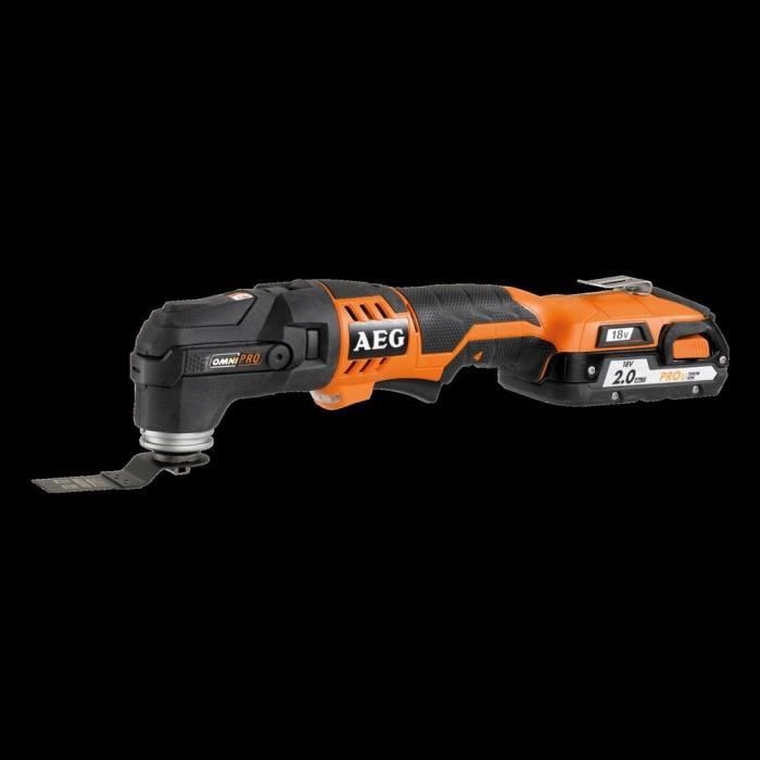 Outil multifonctions AEG POWERTOOLS - OMNI 18CLI-202BKIT1X - 18V - 2 batteries 2.0Ah et chargeur 40 minutes