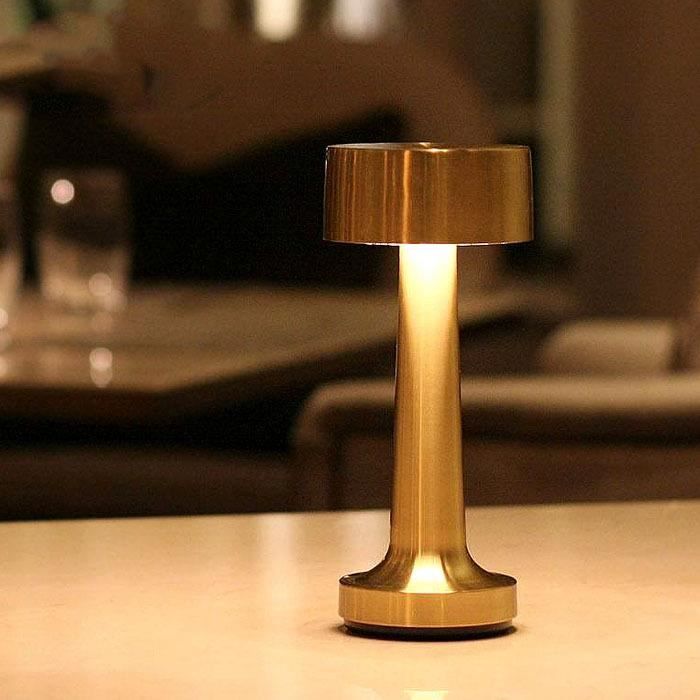 Lampe de table de bar sans fil Lampe de bureau moderne à piles Chambre à coucher Veilleuse à led rechargeable