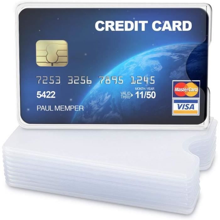 Lot De 10 étuis TPU Pour Cartes Bancaires - Transparent Mat, Marque Kwmobile, Neuf Avec étiquettes