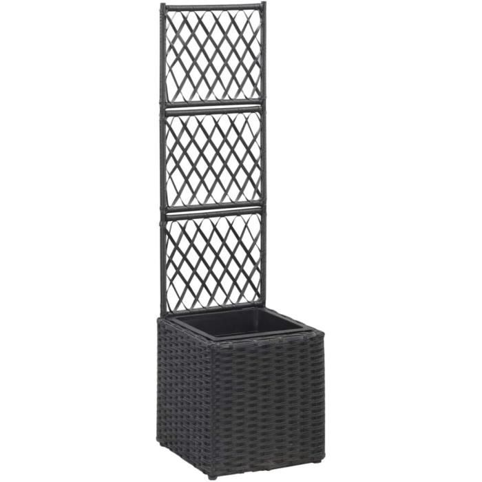 Bac à Plantes Surélevé En Bois De Teck Massif - 50x50x50 Cm - Pour Balcon, Terrasse, Jardin - Facile à Assembler