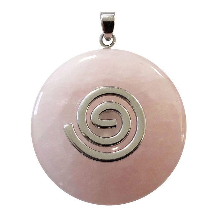 Pendentif Quartz rose - PI Chinois ou Donut 40mm Pendentif Quartz rose - PI Chinois ou Donut 40mm