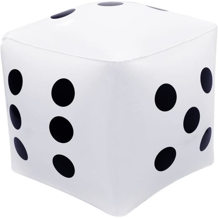 Lot De 2 Dés Gonflables Géants – 30 Cm, PVC, Piscine, Pelouse, Fête, Jeu En Extérieur