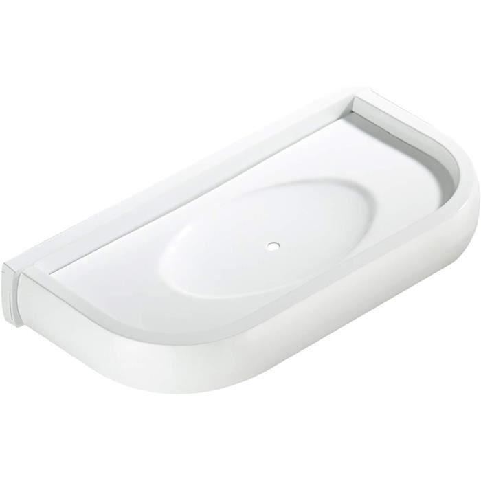 Porte Savon Douche à Tiroir VirtuGro - Support Ventouse Salle De Bain Blanc - Garde Savons Au Sec
