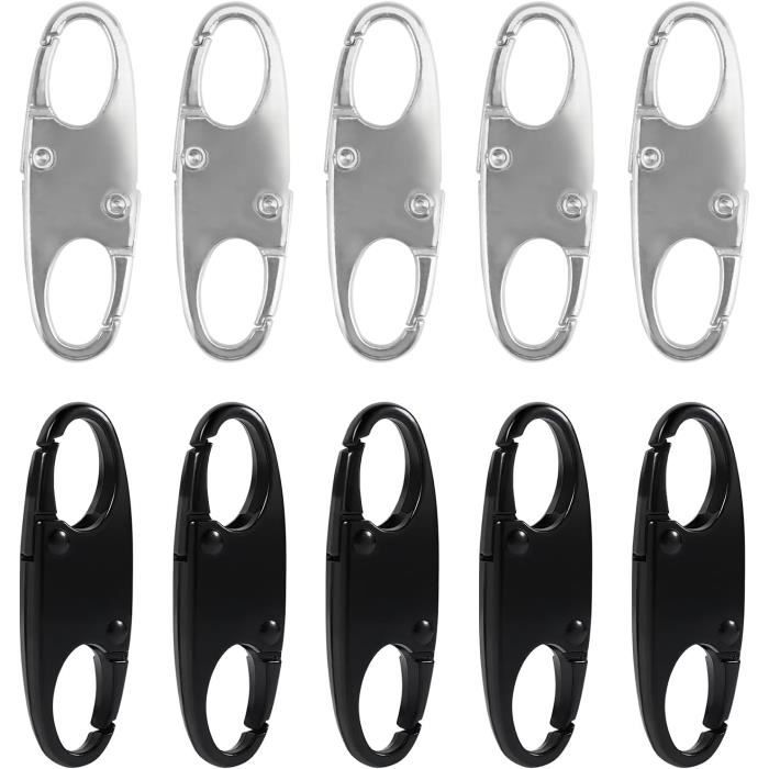 Lot De 10 Fermetures Éclair En Métal, Double Ouverture Tirette Fermeture Eclair Remplacement