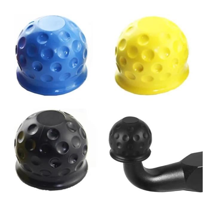 VPOUERY Cache Attelage Remorque Jaune - Capuchon Protection Boule 50mm Anti-Poussière