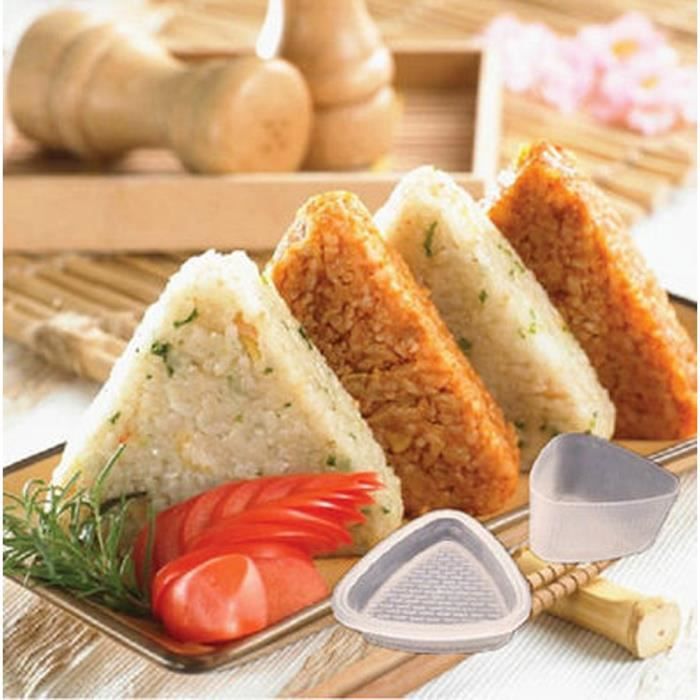 Moules Pour Sushi Onigiri Moule Triangle En Acier Inoxydable Antiadhésif Riz Boule Moule Portable Triangle Sushi Moule Outil De Bricolage Presse Boulettes De Riz Japonaise
