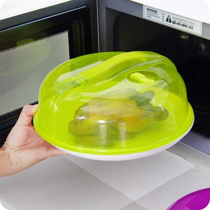 2 x micro-ondes Plaque Couvercle Ventilé Plastique Ronde nourriture chaude cuisine lavable
