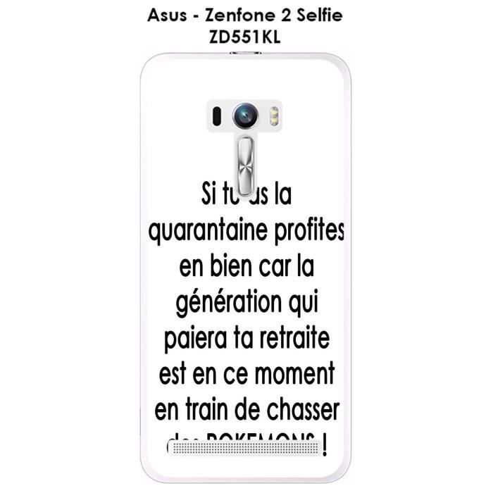 Coque Asus Zenfone 2 Selfie Zd551kl Design Citation Pokemons Texte Noir Fond Blanc Cdiscount Telephonie