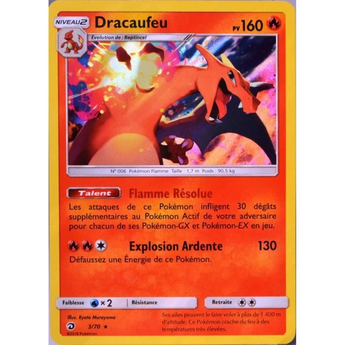 Carte Pokemon 3 70 Dracaufeu 160 Pv Holo Sl7 5 Majeste Des Dragons Neuf Fr Cdiscount Jeux Jouets