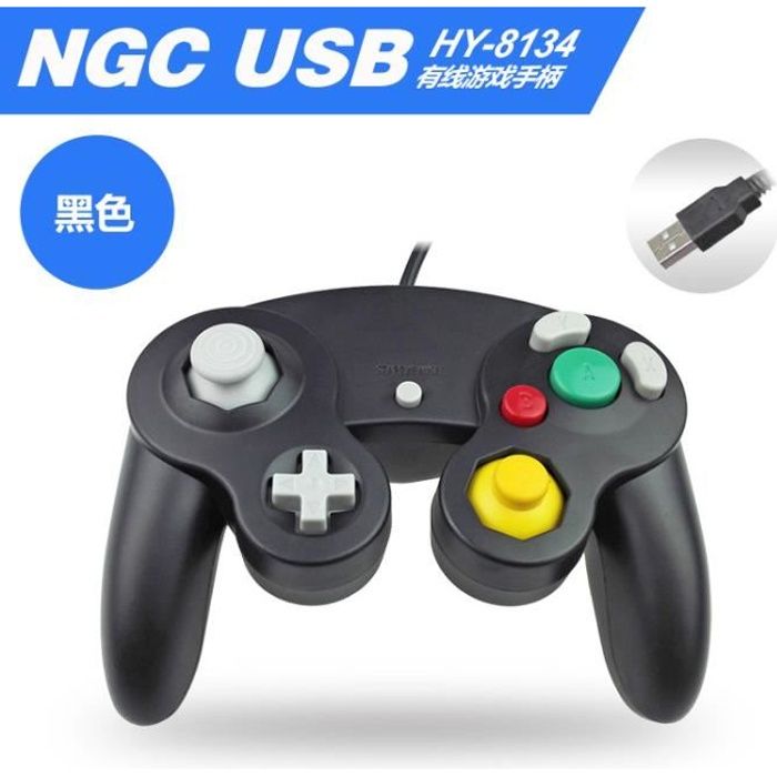 Manette GameCube USB Violette Pour PC, Linux, Mac - Rétro Gaming - Neuf