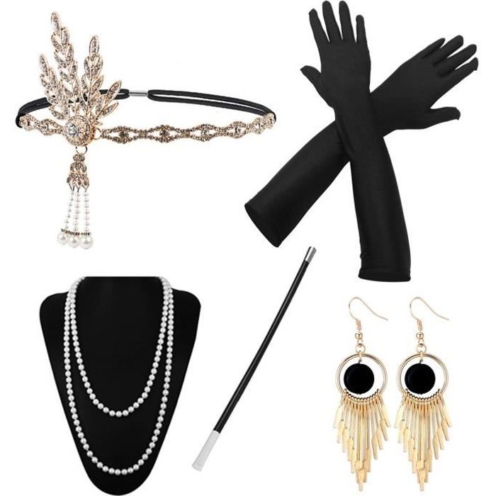 Charleston Accessoire Ensemble Adultes 1920s Gatsby Déguisement