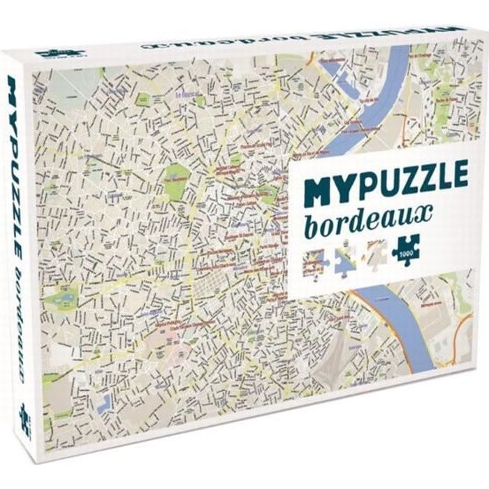 Puzzle 1000 pièces : Plan de la ville de Bordeaux MyPuzzle Bordeaux