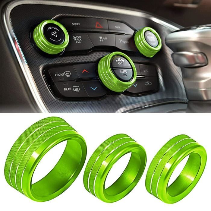 Kingsea Lot De 4 Boutons De Climatiseur En Alliage D'Aluminium Rouge - Parfaits Pour Jeep Wrangler JL JLU Et Gladiator JT 2018-2021
