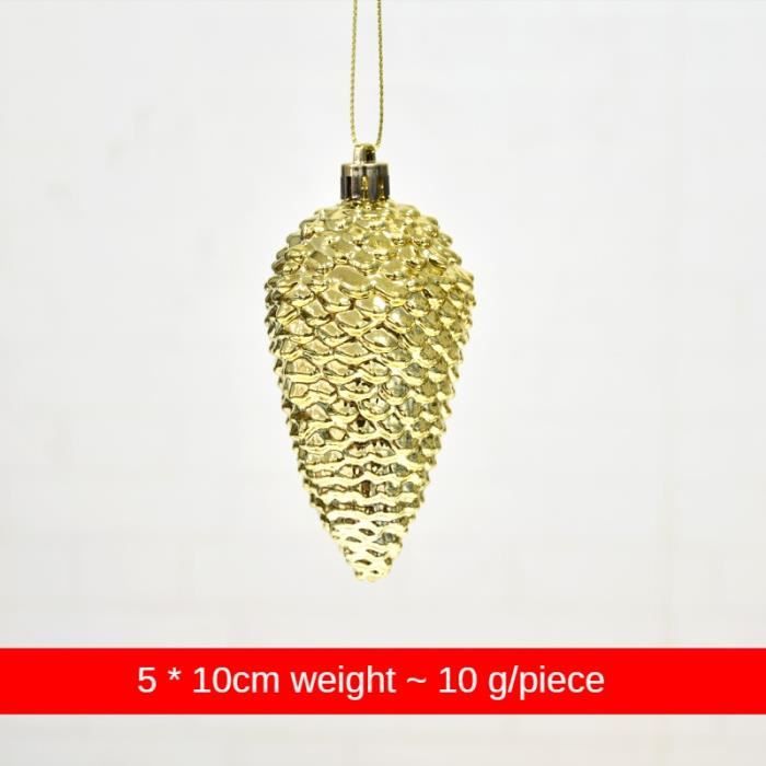 Lot De 10 Décorations Noël Stalactites Torsadées Dorées Pailletées 12 Cm - Ornements Brillants Pour Sapin, Couronnes, Cadeaux