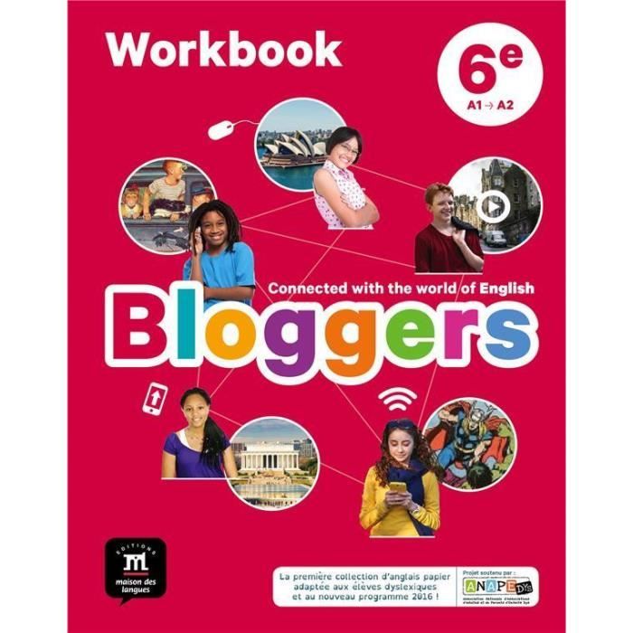 Livre - Bloggers anglais 6e cahier d'activités