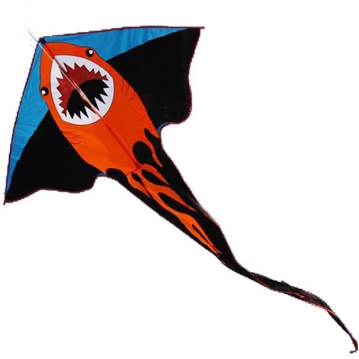 Cerf-volant Sport 2 Fils Inuwahi – Stunt Kite 120×55 Cm, Fibre De Verre, Voile Ripstop, Lignes 25 M (Blanc/Rouge)