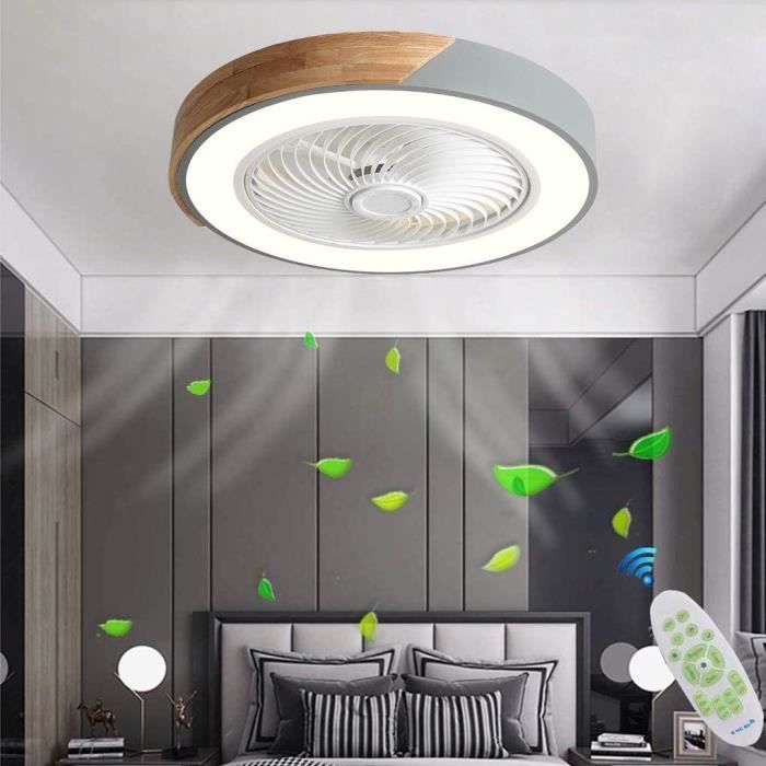 Ventilateur De Plafond IRALAN Avec Luminaire LED Et Télécommande - Silencieux, Blanc